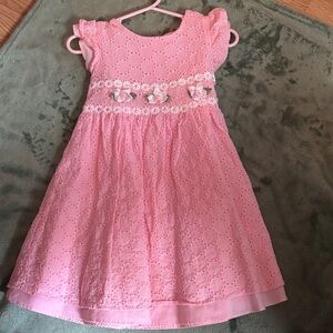 Bonnie Jean Pink Eyelet Kids Dress